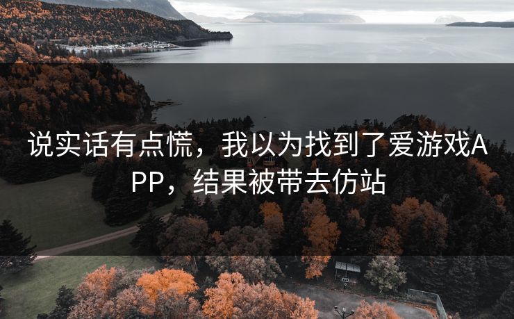 说实话有点慌，我以为找到了爱游戏APP，结果被带去仿站